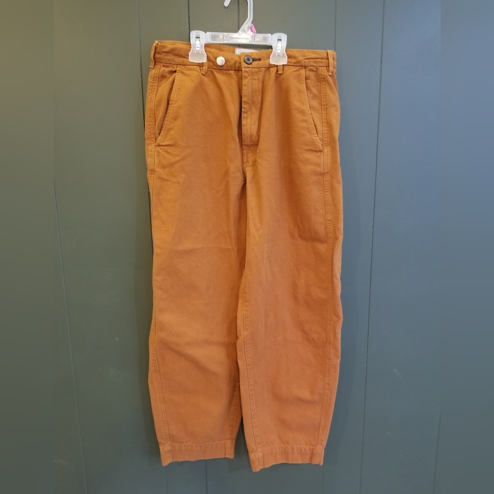 Everlane Orange Wide Legged Jeans capri style size 4